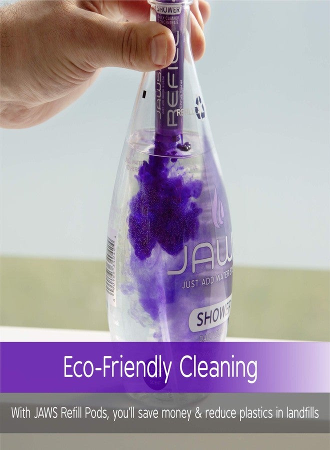 JAWS Cleaner Shower Cleaner Bottle with 2 Refill Pods. Refillable Cleaning Supplies. - Image 3